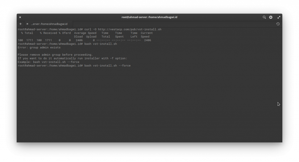 download dan install vesta control panel ubuntu