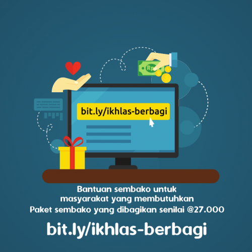flyer ikhlas berbagi 2, klik kanan, save, bagikan